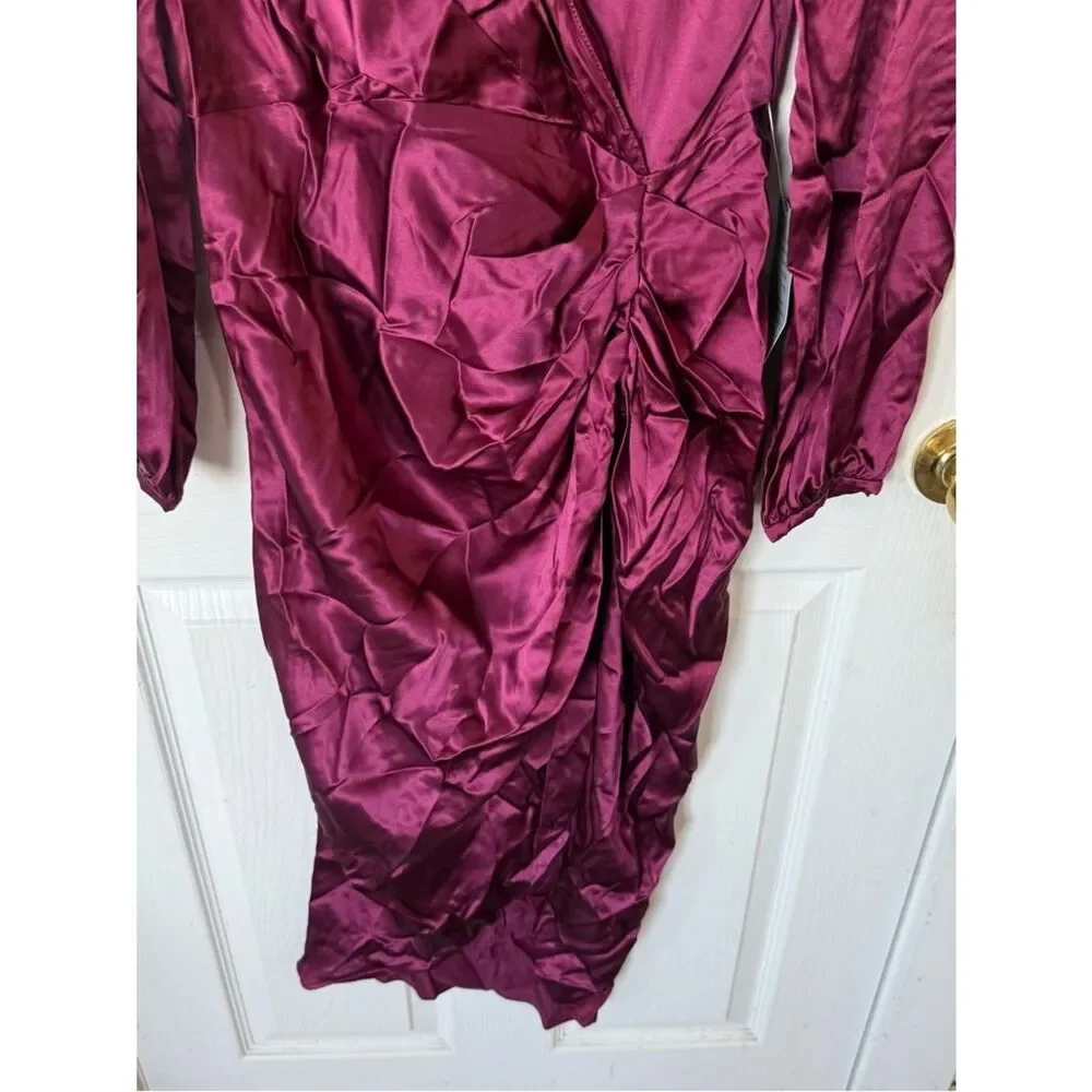 Amanda Uprichard Roma long sleeve silk dress • Medium